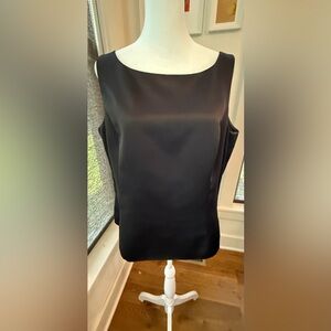 Amanda Smith. Vintage Satin-like, Sleeveless Too. Black size 14.